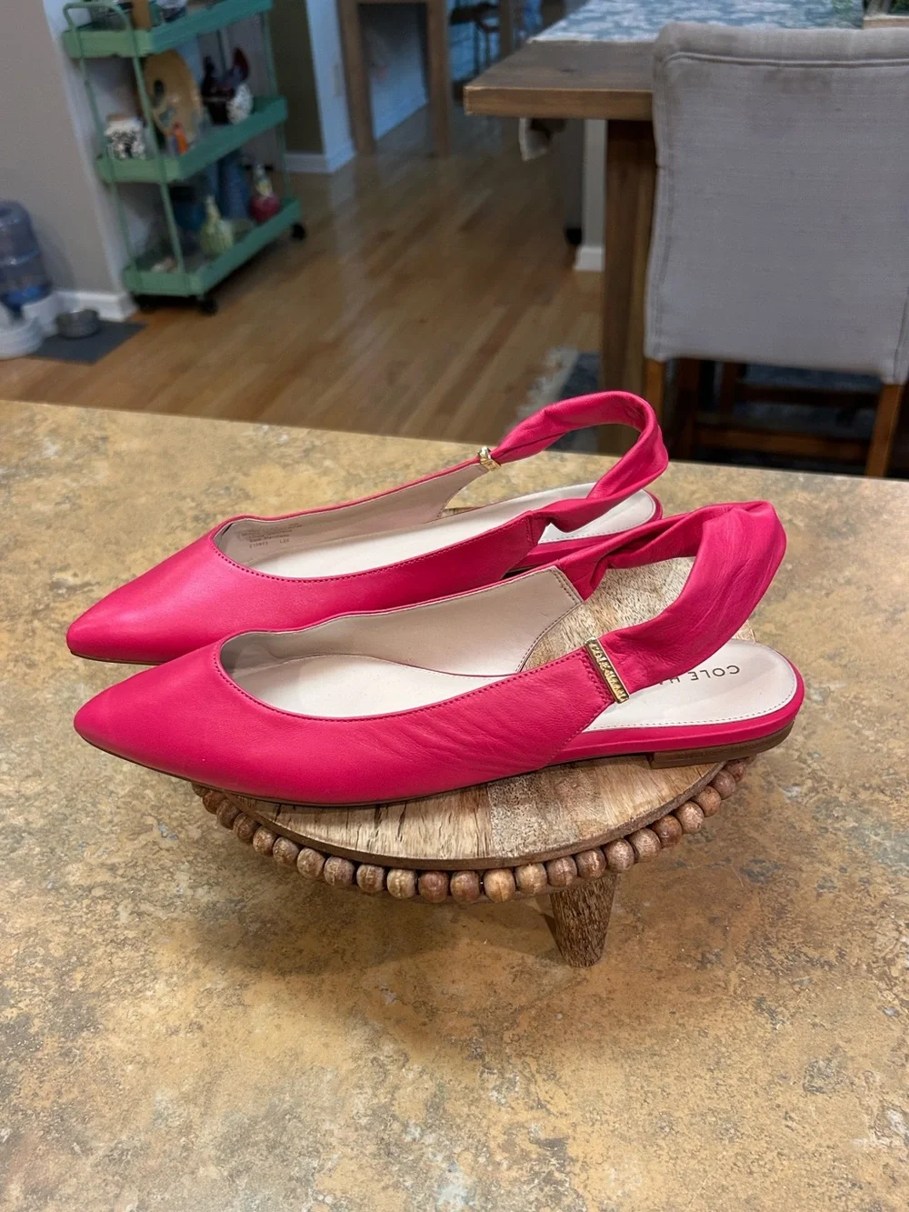 Cole Haan Eden Skimmer Hot Pink Pointed Slingback Flats